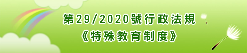 第29/2020號行政法規 - 特殊教育制度